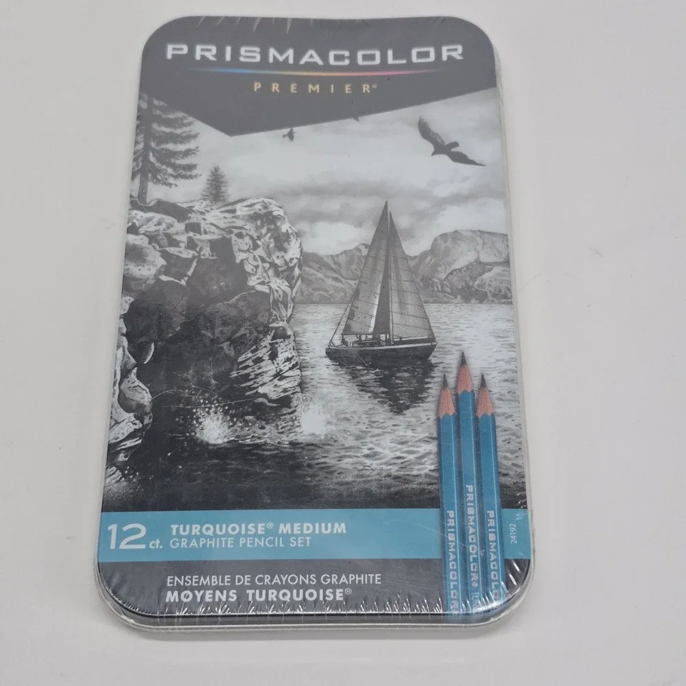 Prismacolor Premier TURQUOISE MEDIUM GRAPHITE PENCIL Set of 12